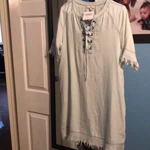 Easel washed denim dress